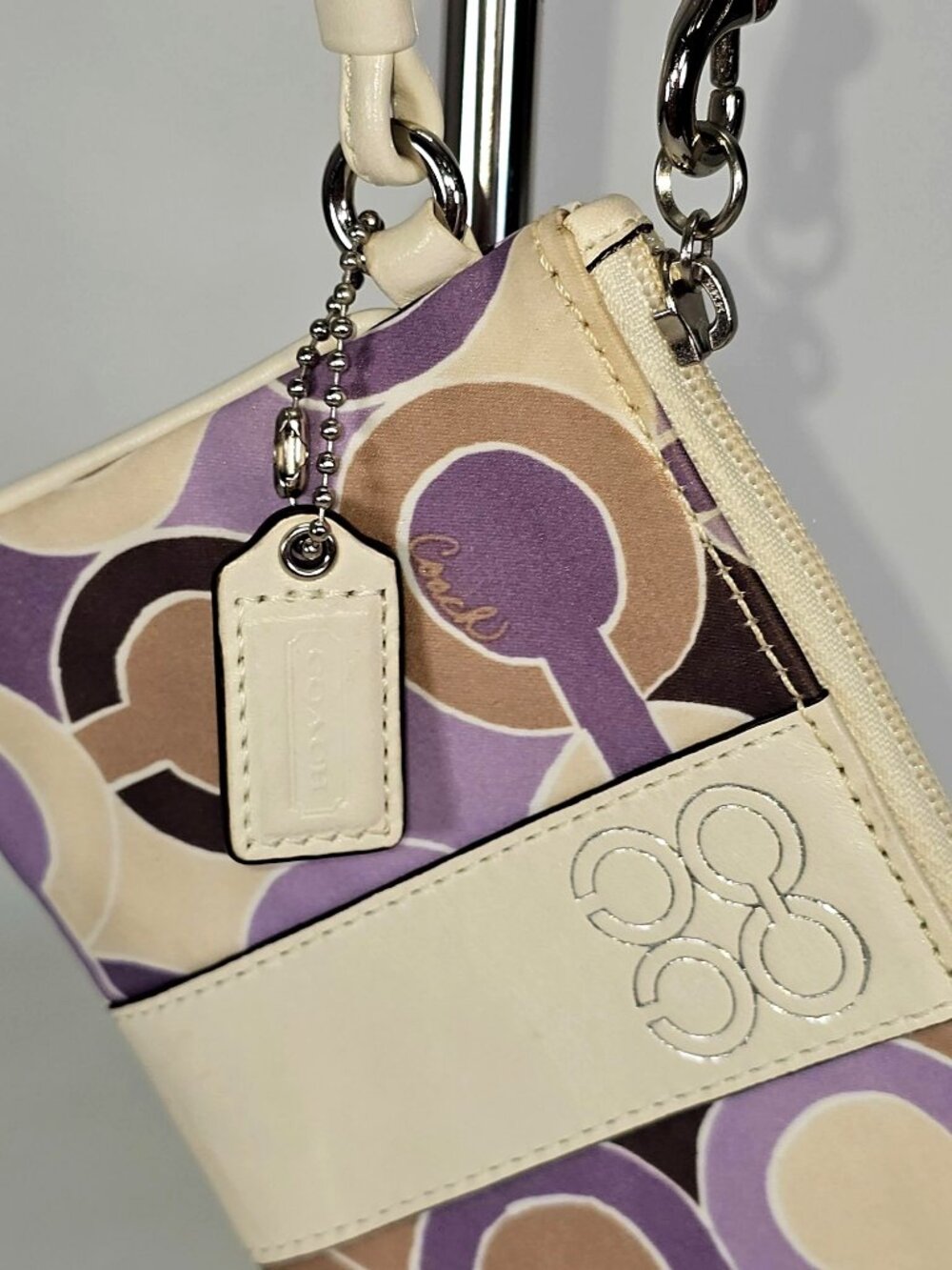 Coach Signature Women's Canvas Wristlet Clutch Purse 119 - Picture 4 of 13